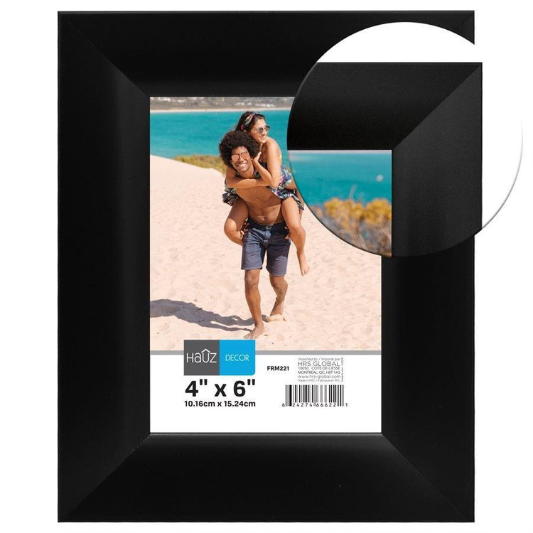 Hauz FRM221 Cadre pour Photo 4X6'', Noir - Simple Boutique