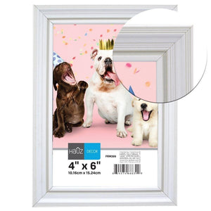 Hauz FRM399 Cadre pour Photo 4X6'', Blanc - Simple Boutique