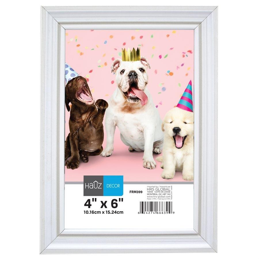 Hauz FRM399 Cadre pour Photo 4X6'', Blanc - Simple Boutique