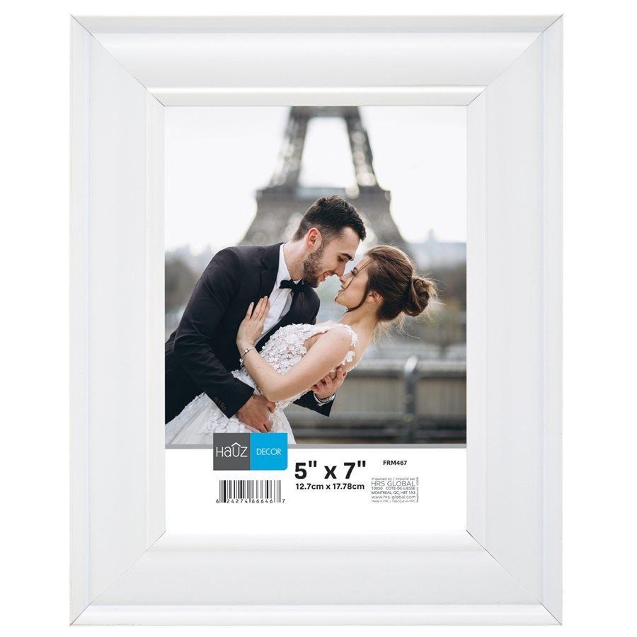 Hauz FRM467 Cadre pour Photo 5X7'', Blanc - Simple Boutique