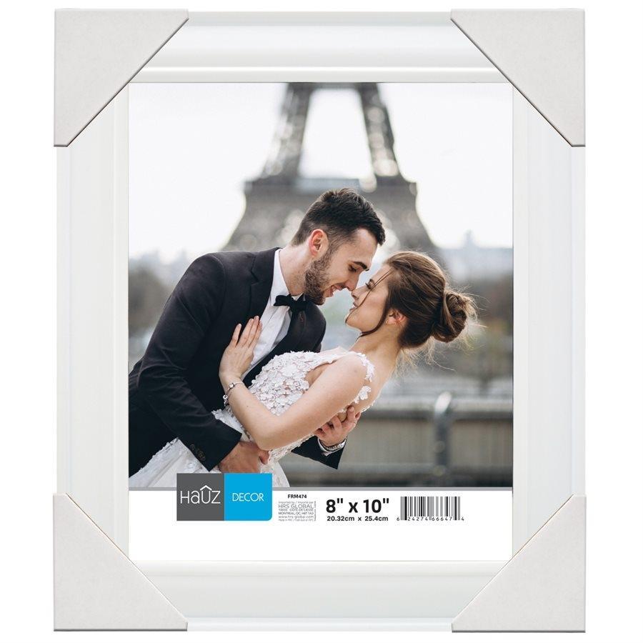 Hauz FRM474 Cadre pour Photo 8X10'', Blanc - Simple Boutique