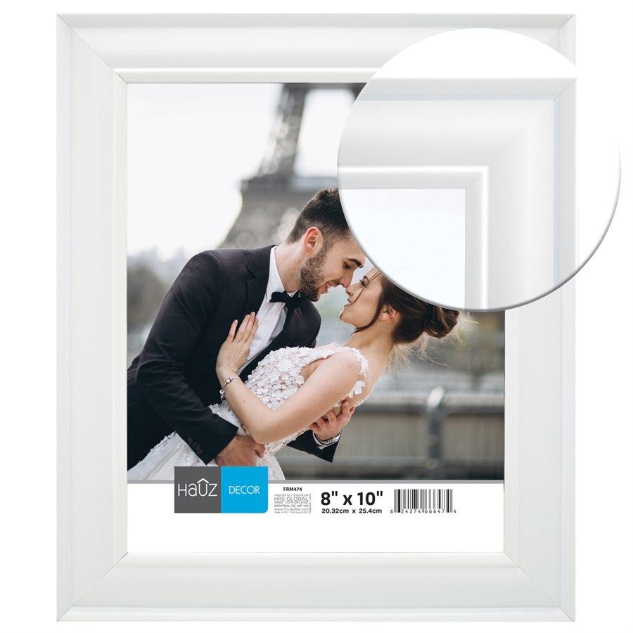 Hauz FRM474 Cadre pour Photo 8X10'', Blanc - Simple Boutique