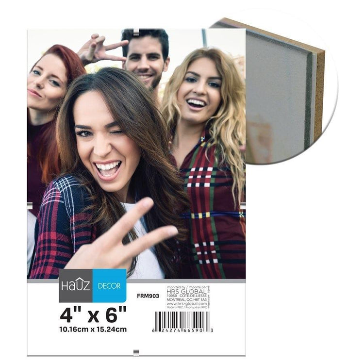 Hauz FRM903 Cadre Clip pour Photo en Acrylique 4X6'', Transparent - Simple Boutique