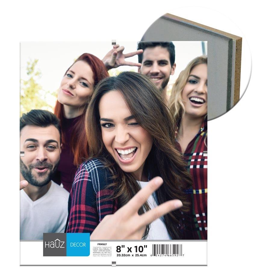Hauz FRM927 Cadre Clip pour Photo en Acrylique 8X11'', Transparent - Simple Boutique