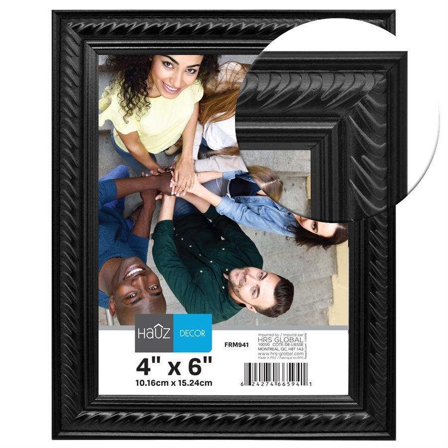 Hauz FRM941 Cadre pour Photo 4X6'', Noir - Simple Boutique