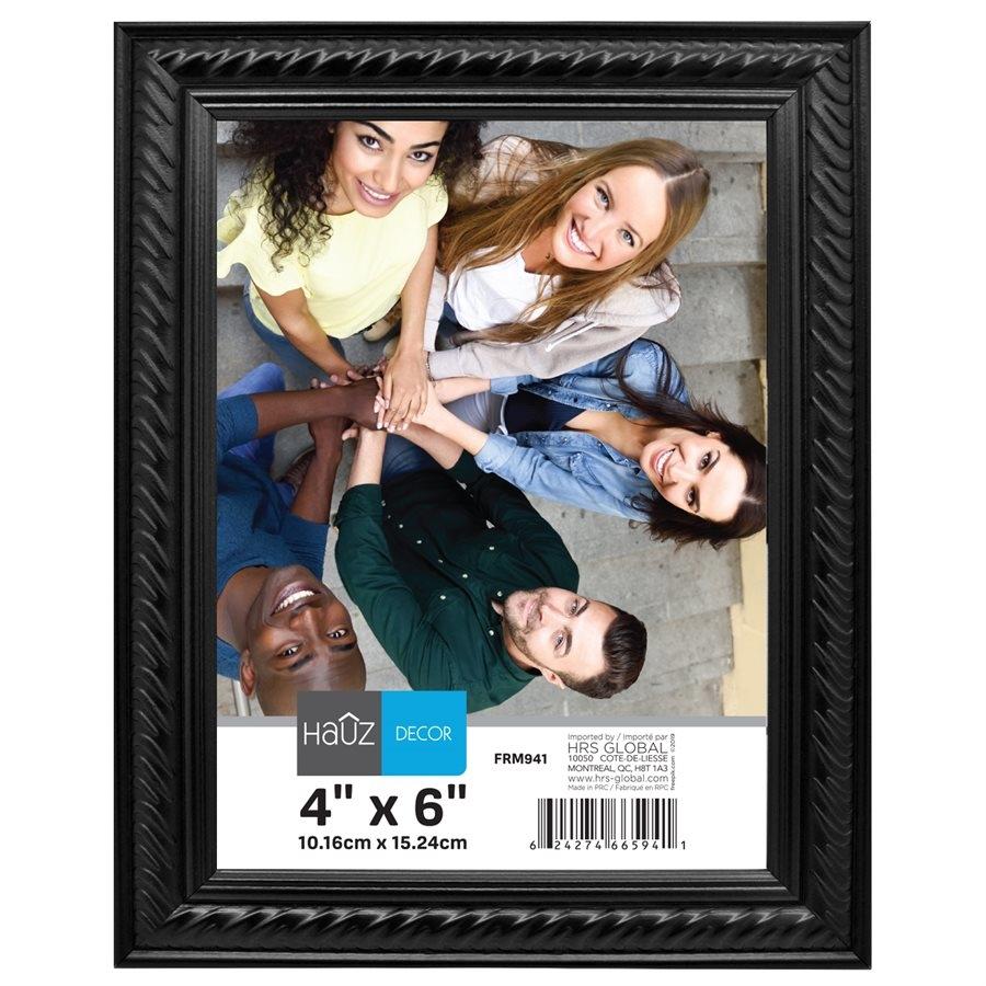 Hauz FRM941 Cadre pour Photo 4X6'', Noir - Simple Boutique