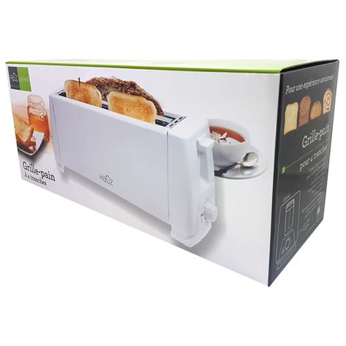 Hauz Grille-Pain 4 Tranches 1300W Blanc - Simple Boutique