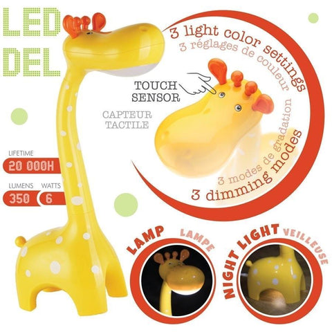 Hauz TL876G Lampe Tactile et Veilleuse pour Enfants Design de Girafe