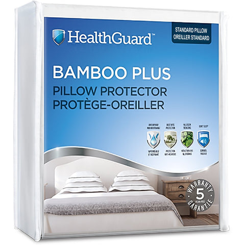 HealthGuard Bamboo Plus Protecteur d'Oreiller Imperméable Standard
