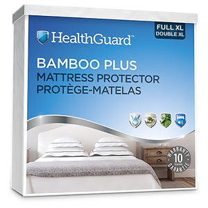 HealthGuard Bamboo Plus Protecteur de Matelas Imperméable Double Extra Long - Liquidation Vente Finale - Simple Boutique