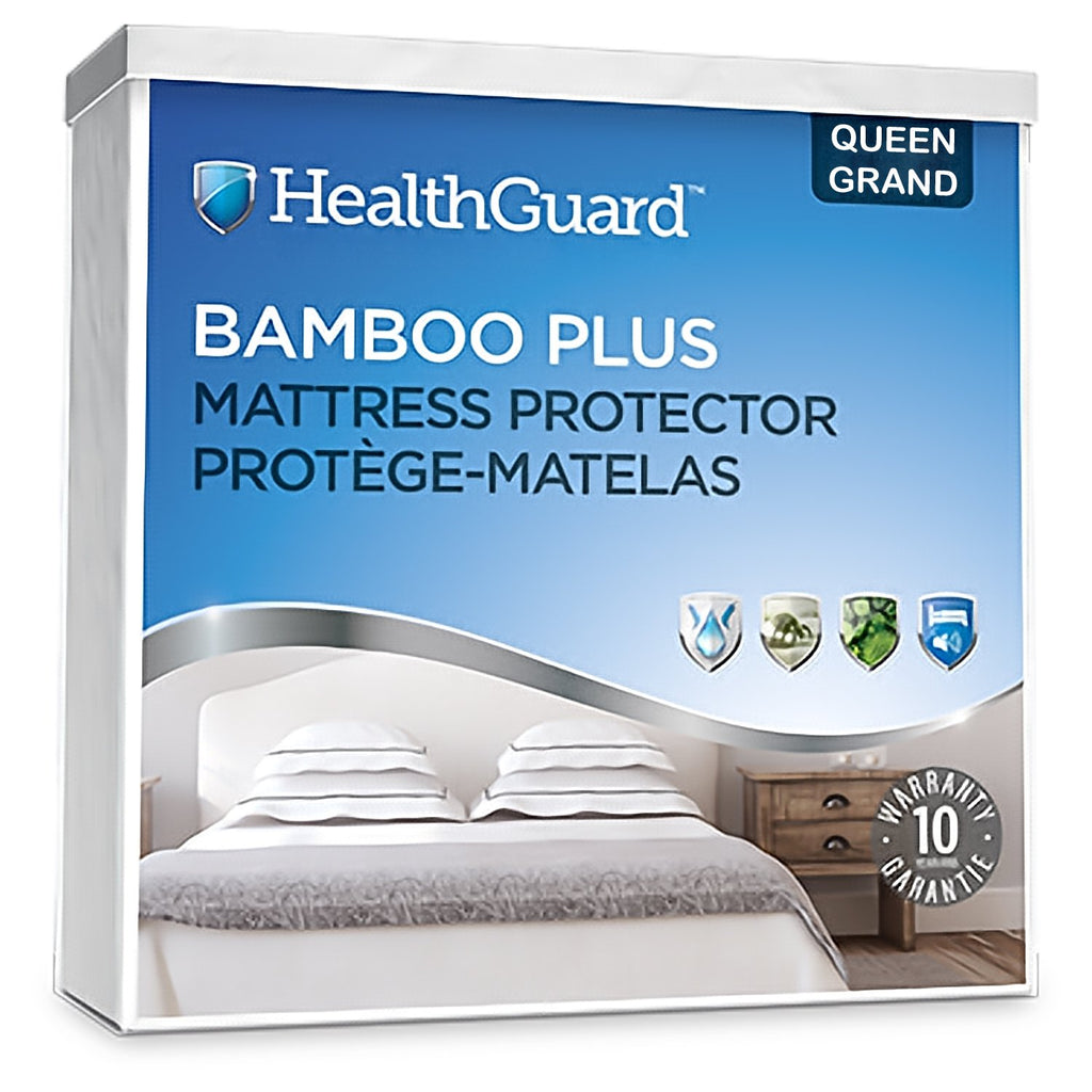 HealthGuard Bamboo Plus Protecteur de Matelas Imperméable Grand / Queen