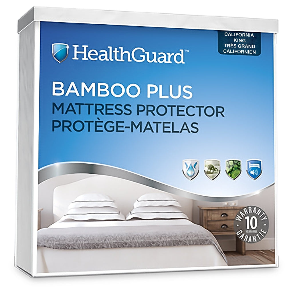 HealthGuard Bamboo Plus Protecteur de Matelas Imperméable Très Grand Californien / California King