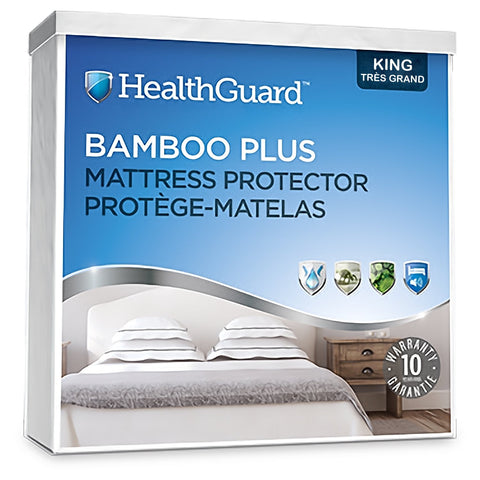 HealthGuard Bamboo Plus Protecteur de Matelas Imperméable Très Grand / King