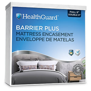 HealthGuard Barrier Plus Terry Surface Enveloppe de Matelas Double 9" à 16" - Liquidation Vente Finale - Simple Boutique