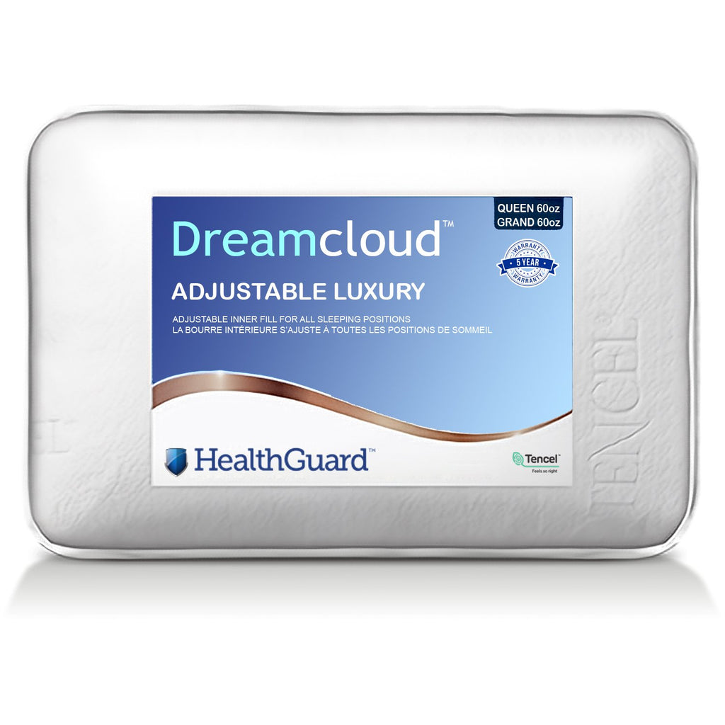 HealthGuard Dreamcloud Adjustable Luxury Microgel Oreiller Grand / Queen Tencel