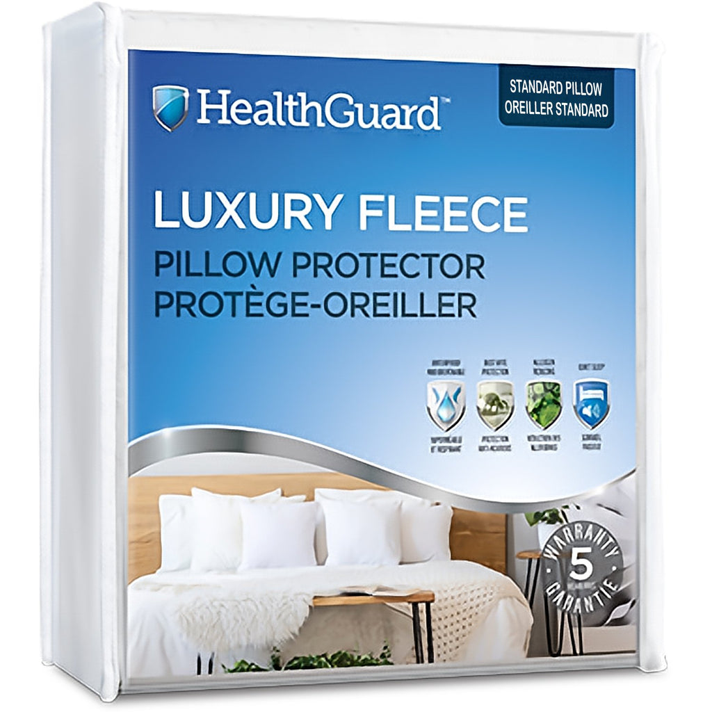 HealthGuard Luxury Fleece Protecteur d'Oreiller Imperméable Standard