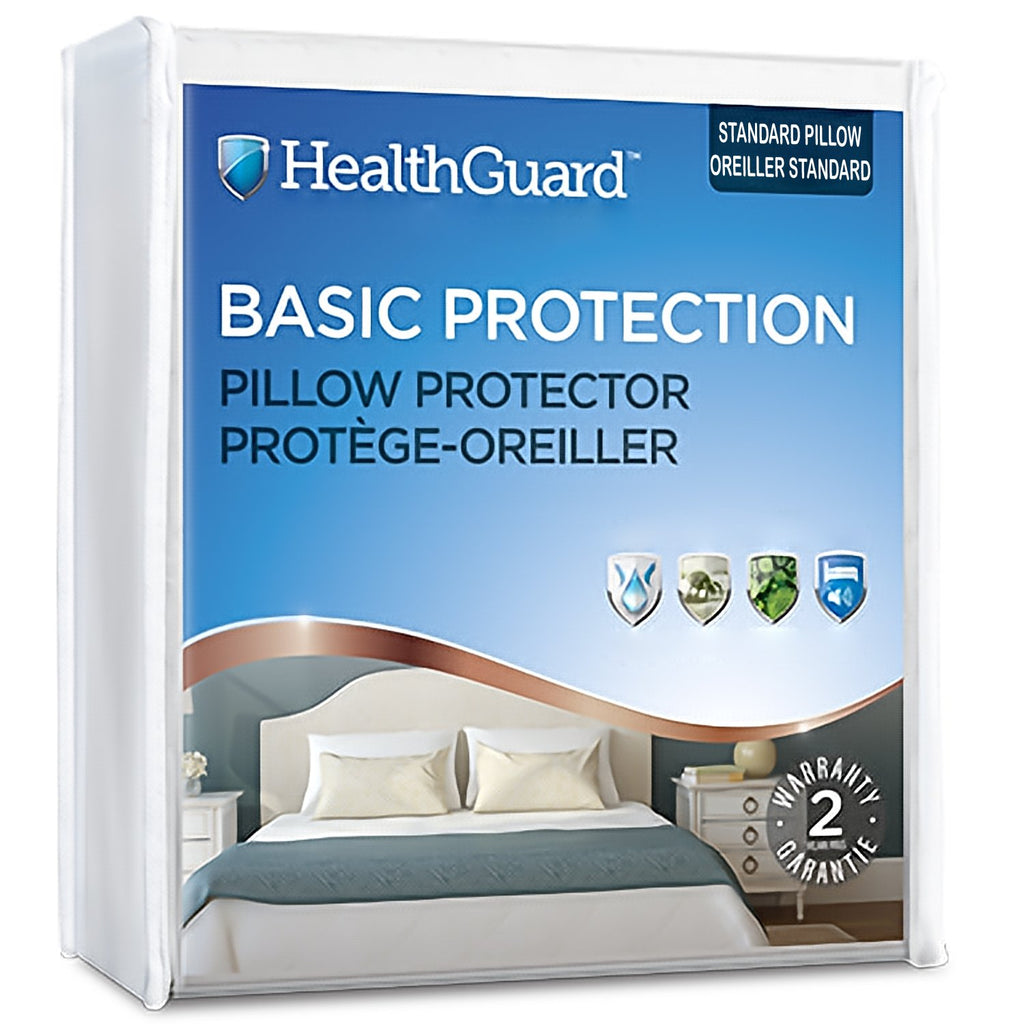 HealthGuard Protecteur d'Oreiller Imperméable de Base Standard