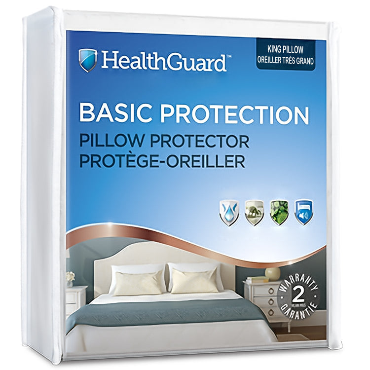 HealthGuard Protecteur d'Oreiller Imperméable de Base Très Grand / King - Liquidation Vente Finale - Simple Boutique
