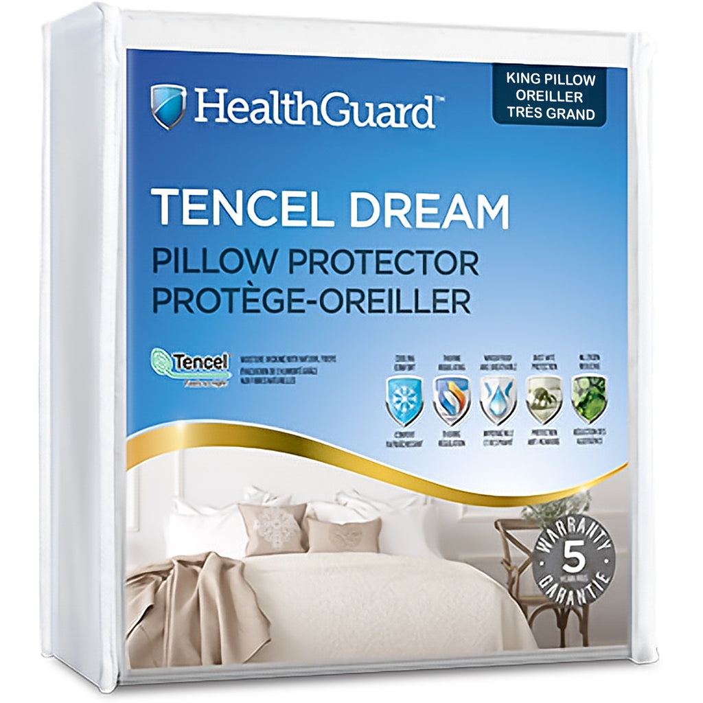 HealthGuard Tencel Dream Protecteur d'Oreiller Imperméable Très Grand / King