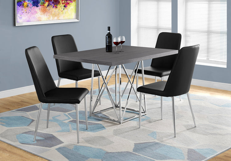 I 1059 Table A Manger, 48" Rectangulaire, Petit, Cuisine, Salle À Manger, Métal, Stratifié, Gris, Chrome, Contemporain, Moderne - Simple Boutique