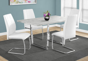 I 1119 Table A Manger, 60" Rectangulaire, Cuisine, Salle À Manger, Métal, Stratifié, Gris, Chrome, Contemporain, Moderne - Simple Boutique