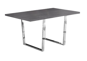 I 1120 Table A Manger, 60" Rectangulaire, Cuisine, Salle À Manger, Métal, Stratifié, Gris, Chrome, Contemporain, Moderne - Simple Boutique