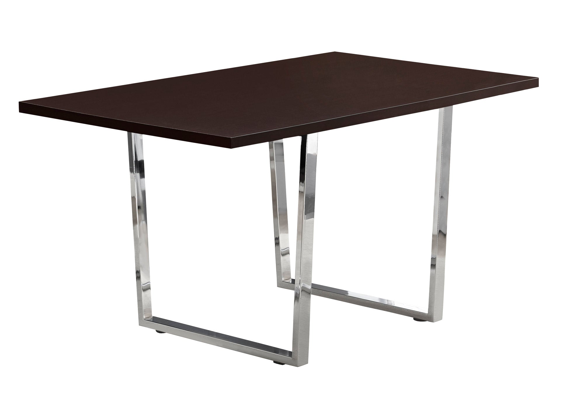 I 1122 Table A Manger, 60" Rectangulaire, Cuisine, Salle À Manger, Métal, Stratifié, Brun, Chrome, Contemporain, Moderne - Simple Boutique