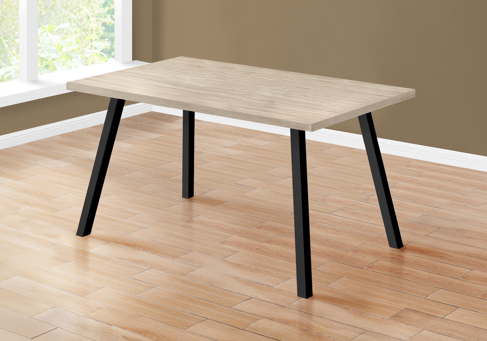 I 1137 Table A Manger, 60" Rectangulaire, Cuisine, Salle À Manger, Métal, Stratifié, Brun, Noir, Contemporain, Moderne - Simple Boutique
