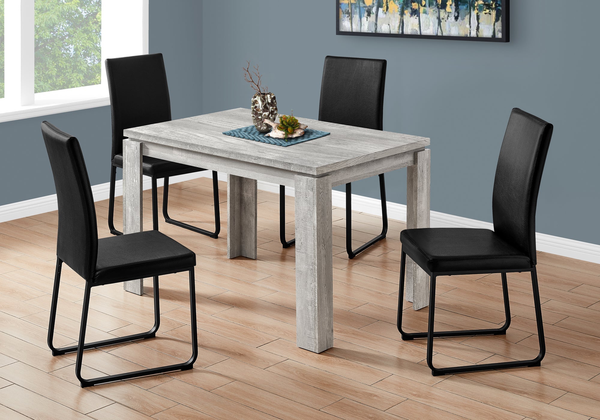 I 1164 Table A Manger, 48" Rectangulaire, Petit, Cuisine, Salle À Manger, Stratifié, Gris, Contemporain, Moderne - Simple Boutique
