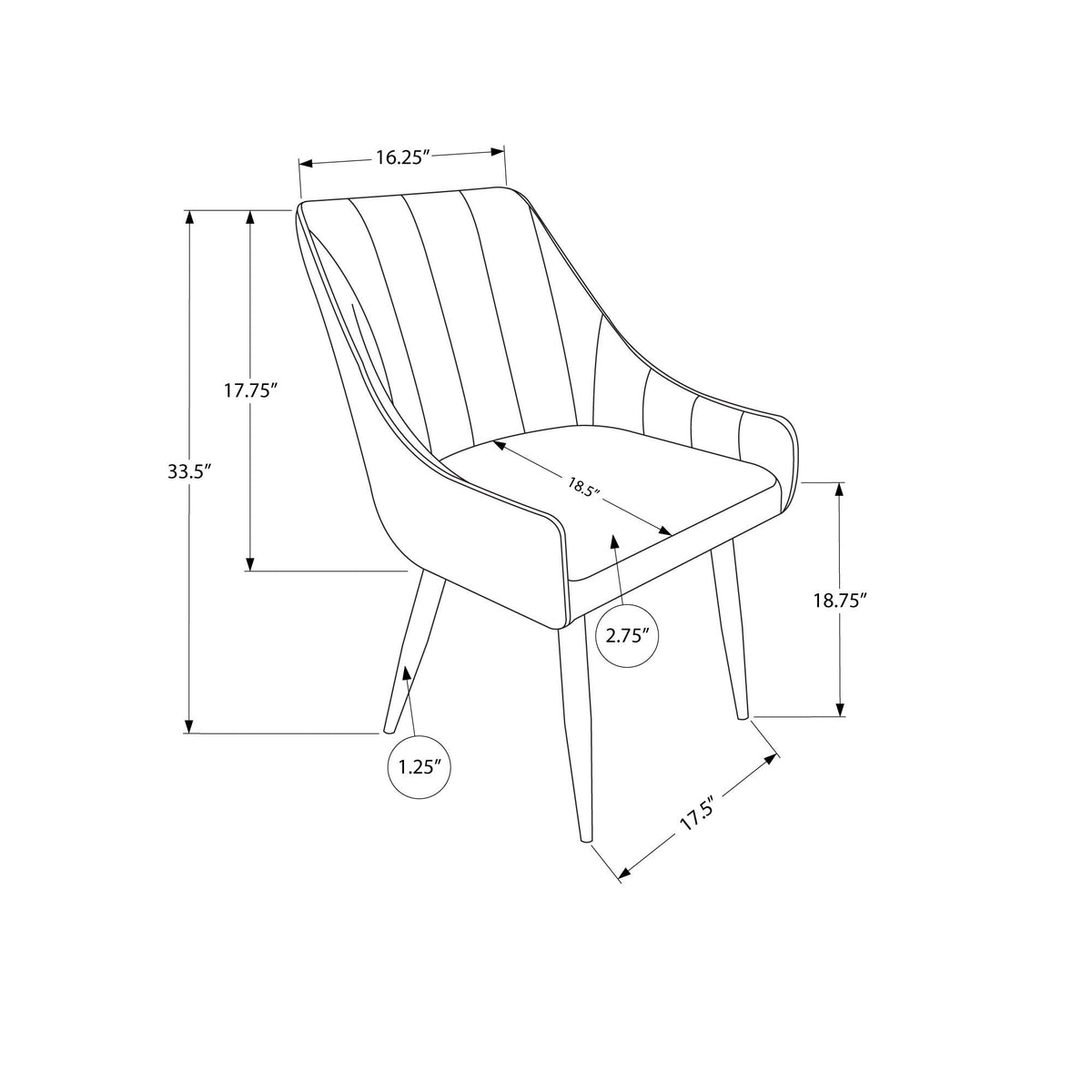 I 1187 Chaise, Lot De 2, Côté, Rembourré, Cuisine, Salle À Manger, Pu D'aspect Cuir, Métal, Noir, Contemporain, Moderne - Simple Boutique
