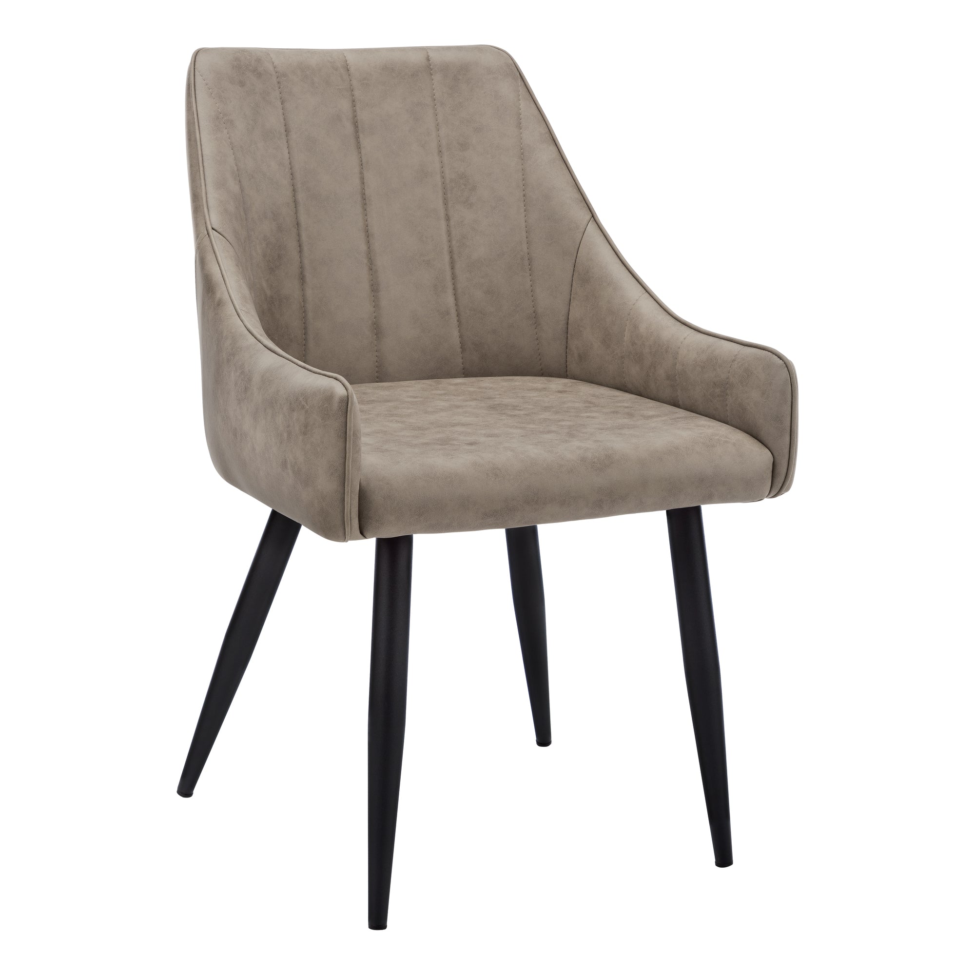 I 1188 Chaise, Lot De 2, Côté, Rembourré, Cuisine, Salle À Manger, En Tissu, Métal, Beige, Noir, Contemporain, Moderne - Simple Boutique