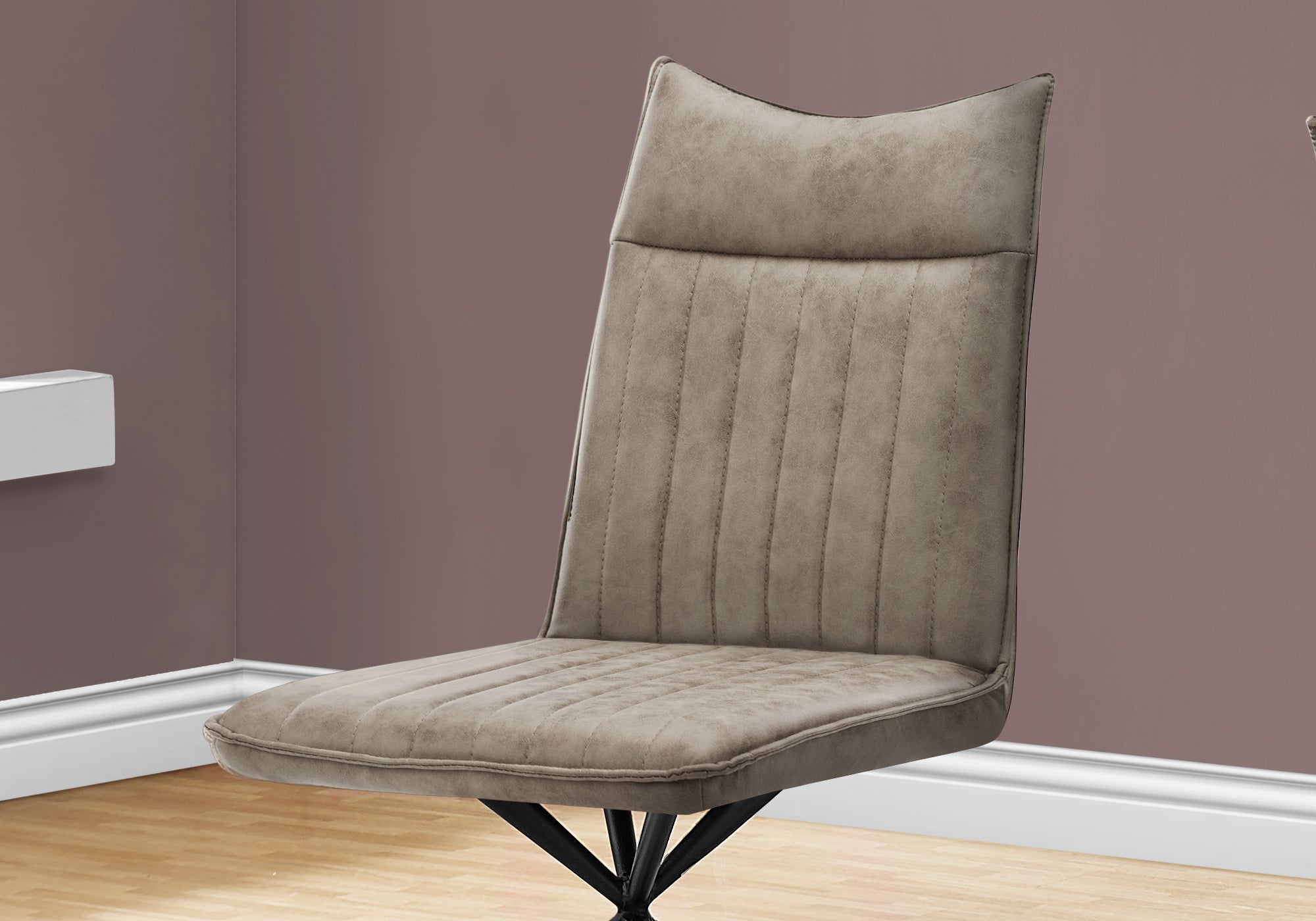 I 1216 Chaise, Lot De 2, Côté, Rembourré, Cuisine, Salle À Manger, En Tissu, Métal, Beige, Noir, Contemporain, Moderne - Simple Boutique