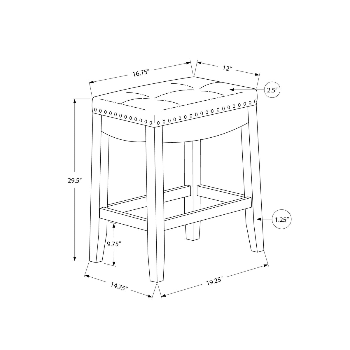 I 1262 Tabouret De Bar, Lot De 2, Hauteur Bar, Siège De Selle, Bois, Pu D'aspect Cuir, Blanc, Gris, Transitionnel - Simple Boutique