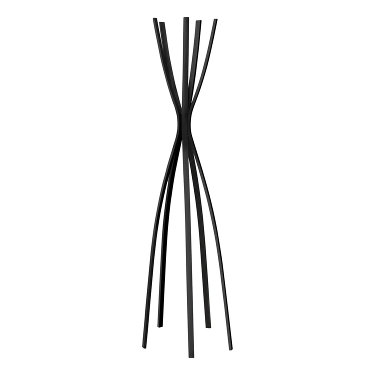 I 2017 Patère, Portemanteau, Sur Pied, 5 Crochets, Entrée, 72"h, Chambre À Coucher, Métal, Noir, Contemporain, Moderne - Simple Boutique