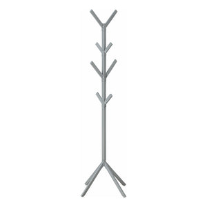I 2058 Patère, Portemanteau, Sur Pied, 8 Crochets, Entrée, 70"h, Chambre À Coucher, Métal, Gris, Contemporain, Moderne - Simple Boutique