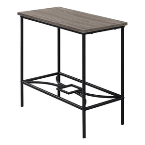I 2075 Table D'appoint, Côté, Bout, Étroit, Petit, 2 Niveaux, Salon, Chambre À Coucher, Métal, Stratifié, Brun, Noir, Contemporain, Moderne - Simple Boutique