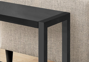 I 2081 Table D'appoint, Côté, Bout, Étroit, Petit, 2 Niveaux, Salon, Chambre À Coucher, Métal, Stratifié, Noir, Contemporain, Moderne - Simple Boutique
