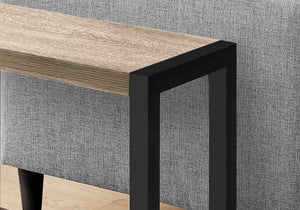 I 2083 Table D'appoint, Côté, Bout, Étroit, Petit, 2 Niveaux, Salon, Chambre À Coucher, Métal, Stratifié, Brun, Noir, Contemporain, Moderne - Simple Boutique