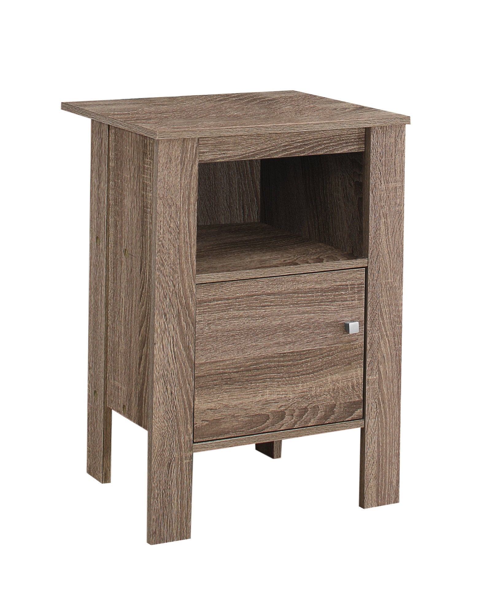 I 2136 Table D'appoint, Côté, Bout, Table De Nuit, Lampe, Rangement, Salon, Chambre À Coucher, Stratifié, Brun, Transitionnel - Simple Boutique