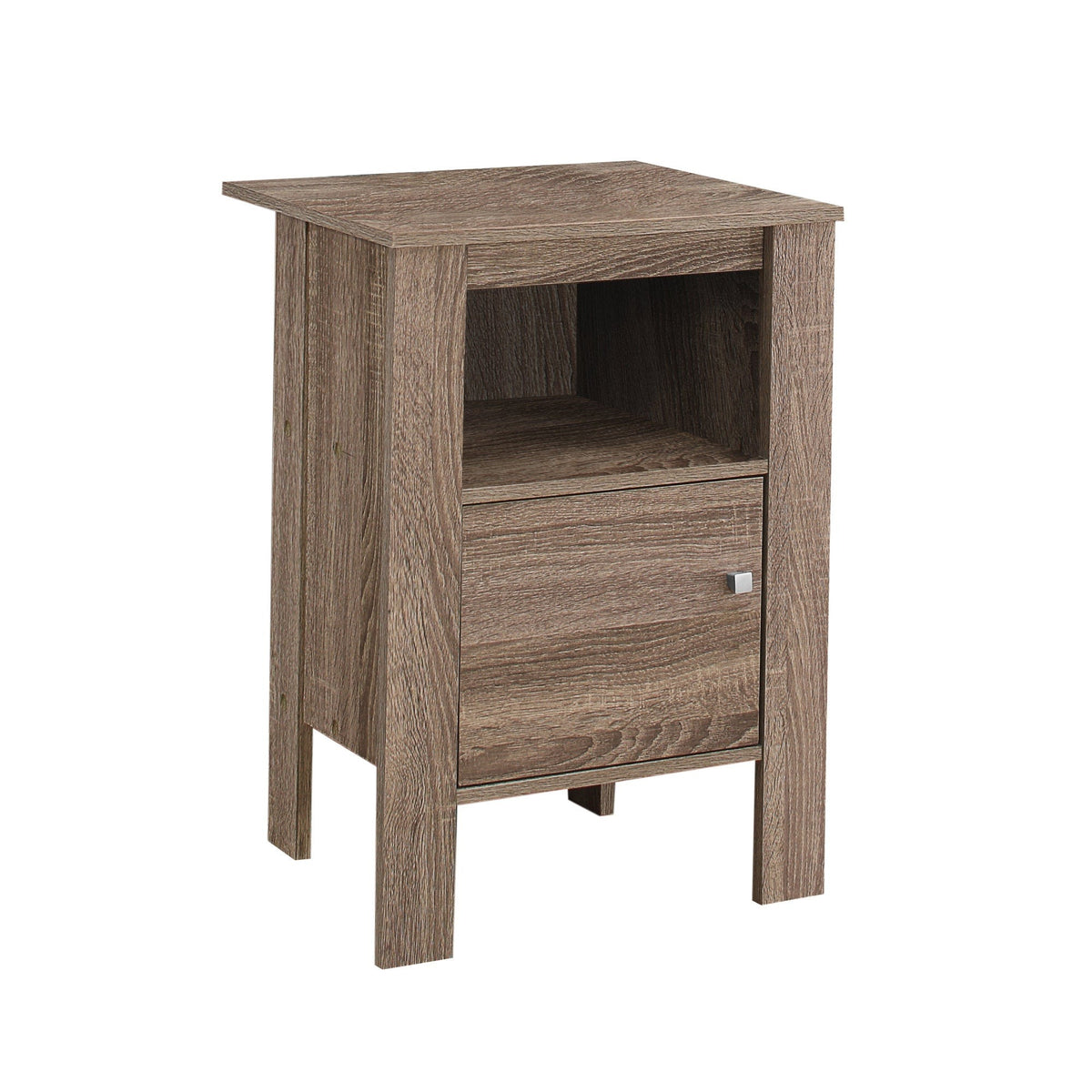 I 2136 Table D'appoint, Côté, Bout, Table De Nuit, Lampe, Rangement, Salon, Chambre À Coucher, Stratifié, Brun, Transitionnel - Simple Boutique