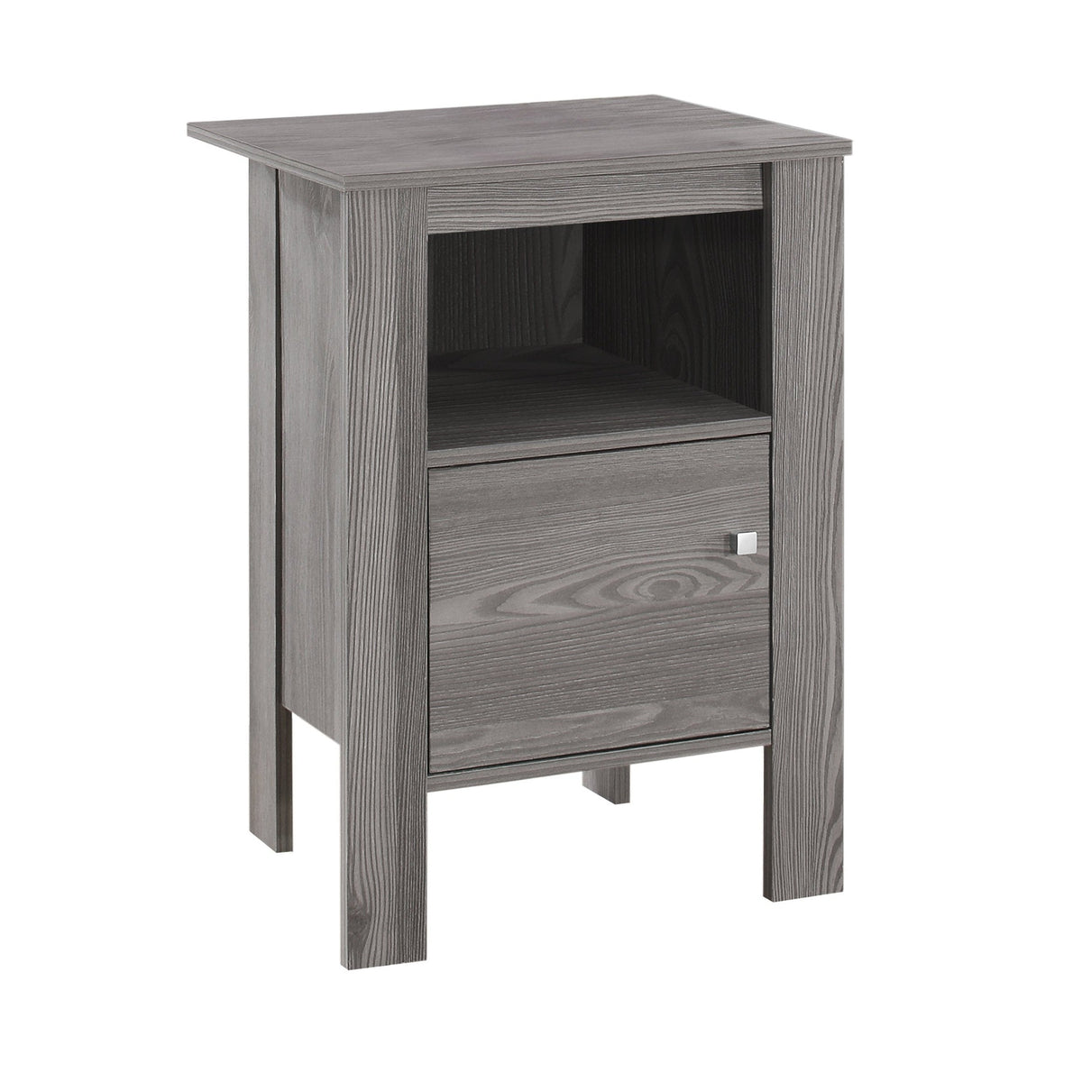I 2138 Table D'appoint, Côté, Bout, Table De Nuit, Lampe, Rangement, Salon, Chambre À Coucher, Stratifié, Gris, Transitionnel - Simple Boutique