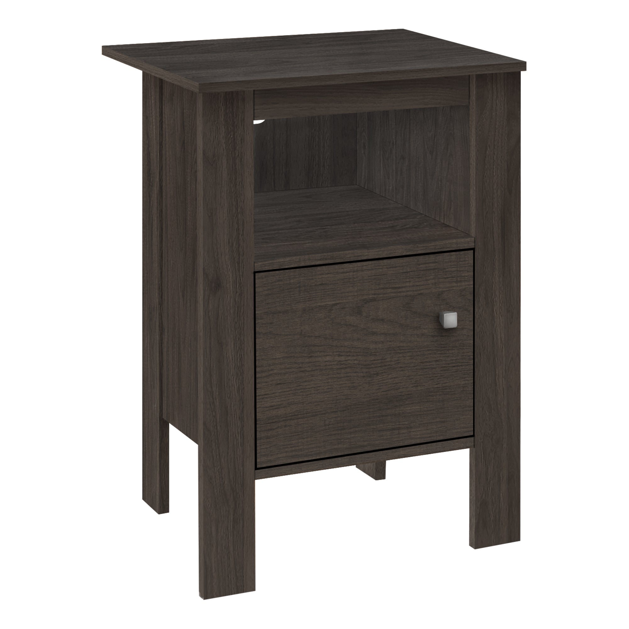 I 2145 Table D'appoint, Côté, Bout, Table De Nuit, Lampe, Rangement, Salon, Chambre À Coucher, Stratifié, Brun, Transitionnel - Simple Boutique