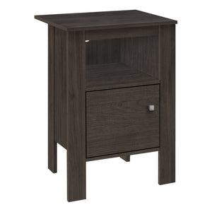 I 2145 Table D'appoint, Côté, Bout, Table De Nuit, Lampe, Rangement, Salon, Chambre À Coucher, Stratifié, Brun, Transitionnel - Simple Boutique