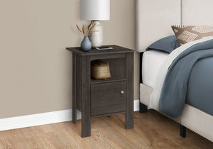 I 2145 Table D'appoint, Côté, Bout, Table De Nuit, Lampe, Rangement, Salon, Chambre À Coucher, Stratifié, Brun, Transitionnel - Simple Boutique