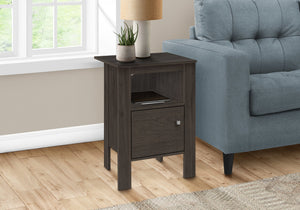 I 2145 Table D'appoint, Côté, Bout, Table De Nuit, Lampe, Rangement, Salon, Chambre À Coucher, Stratifié, Brun, Transitionnel - Simple Boutique