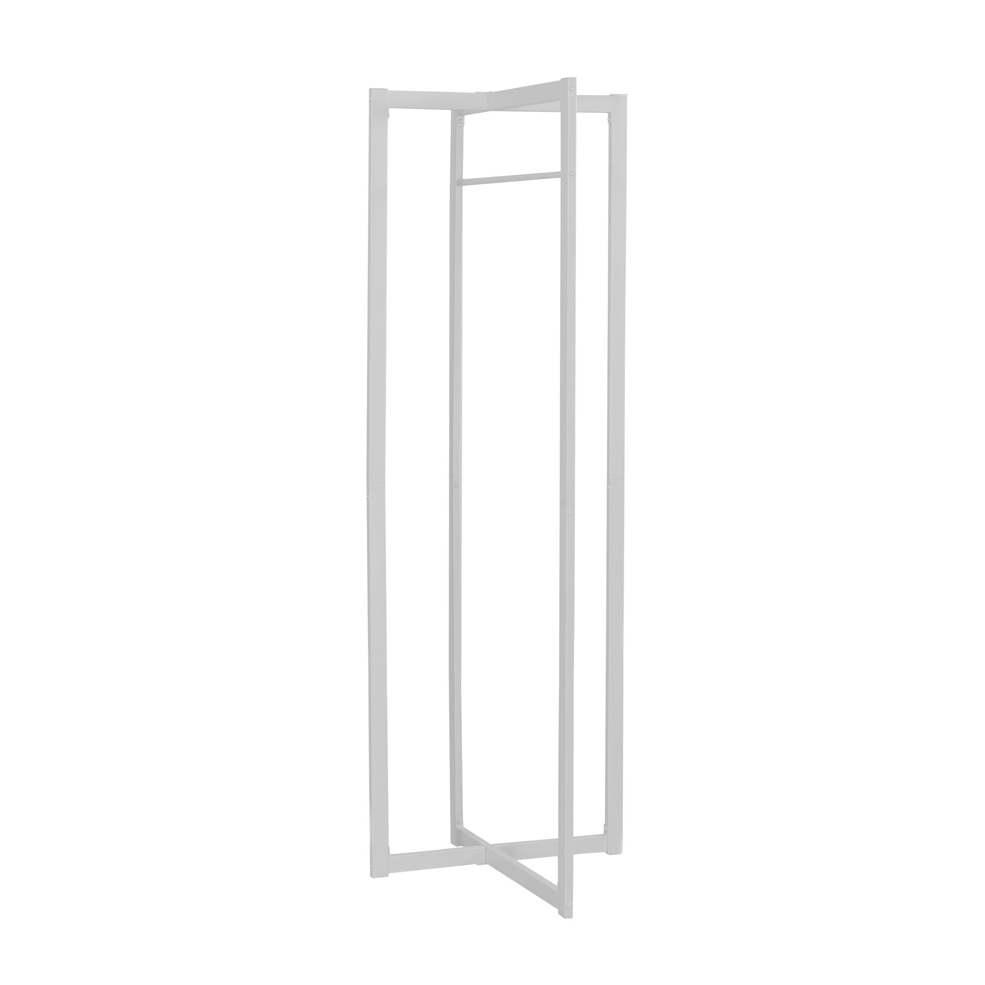 I 2151 Patère, Portemanteau, Sur Pied, Barre De Suspension, Entrée, 72"h, Chambre À Coucher, Métal, Blanc, Contemporain, Moderne - Simple Boutique