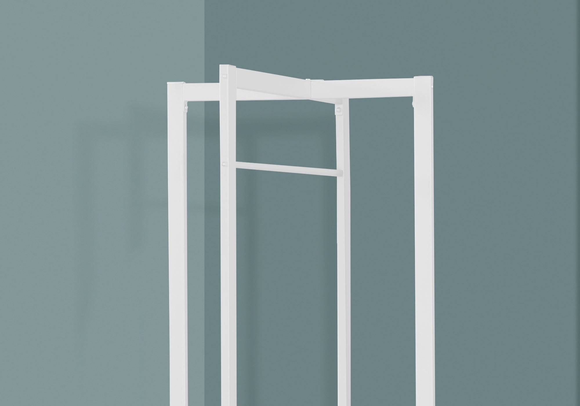 I 2151 Patère, Portemanteau, Sur Pied, Barre De Suspension, Entrée, 72"h, Chambre À Coucher, Métal, Blanc, Contemporain, Moderne - Simple Boutique