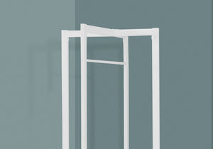 I 2151 Patère, Portemanteau, Sur Pied, Barre De Suspension, Entrée, 72"h, Chambre À Coucher, Métal, Blanc, Contemporain, Moderne - Simple Boutique