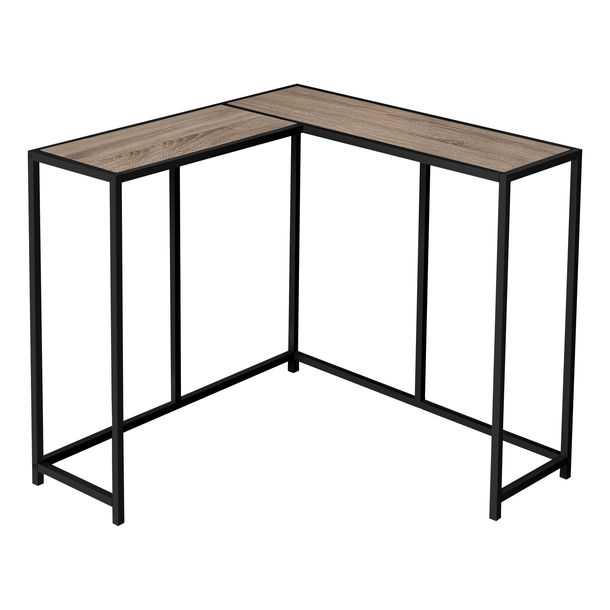 I 2155 Table D'appoint, Console, Entrée, Étroit, Coin, Salon, Chambre À Coucher, Métal, Stratifié, Brun, Noir, Contemporain, Moderne - Simple Boutique