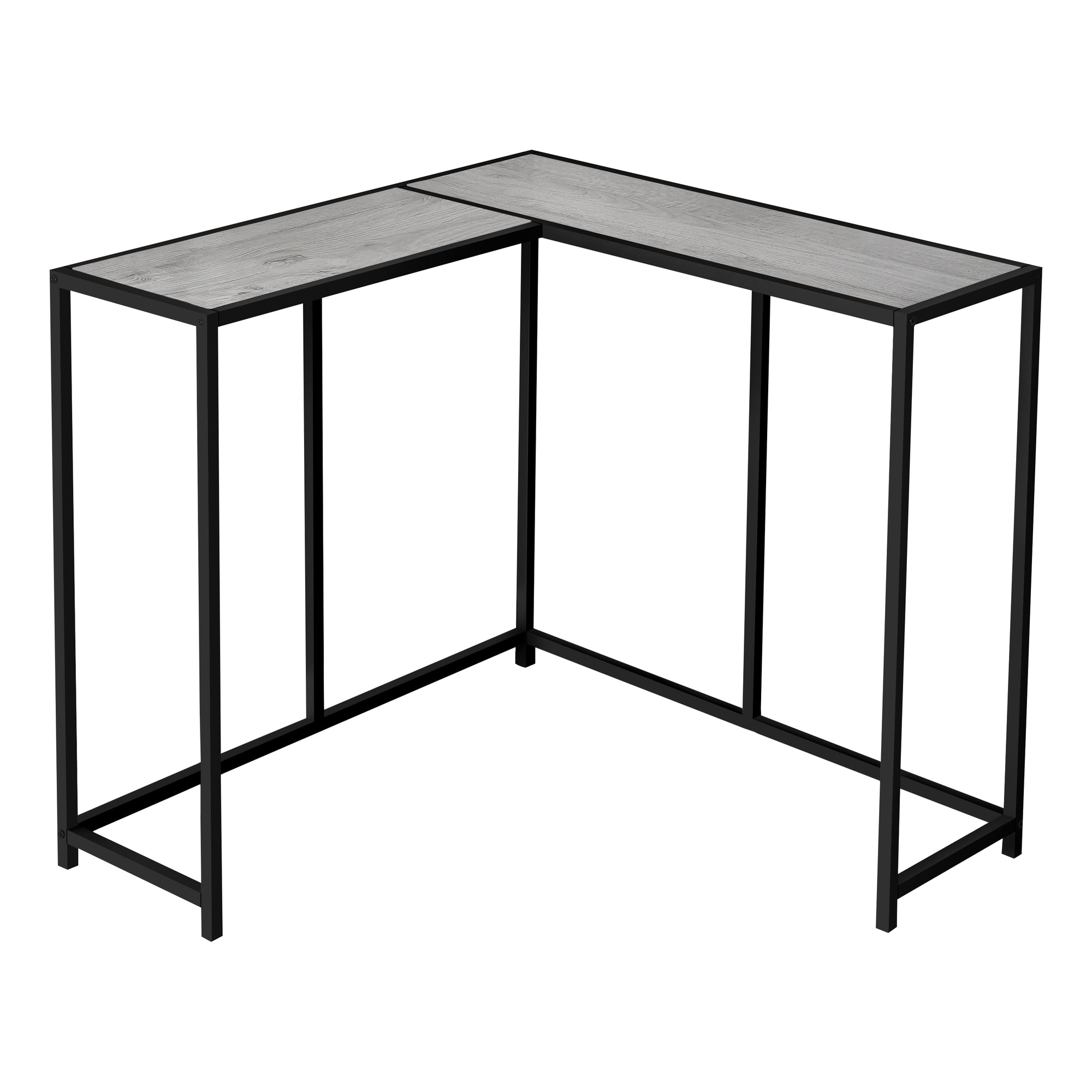 I 2156 Table D'appoint, Console, Entrée, Étroit, Coin, Salon, Chambre À Coucher, Métal, Stratifié, Gris, Noir, Contemporain, Moderne - Simple Boutique
